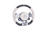 Mercedes carbon & wit leder sportstuur / stuurwiel 2014-2022, Auto-onderdelen, Niet ingevuld, Verzenden, Mercedes-Benz, Niet ingevuld