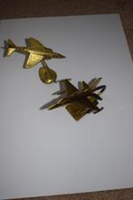 luchtvaart militaria 2 brons/koper vliegtuigmodellen, Verzenden, Gebruikt, Schaalmodel