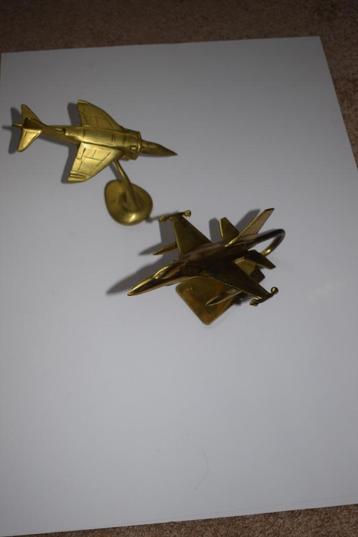 luchtvaart militaria 2 brons/koper vliegtuigmodellen beschikbaar voor biedingen
