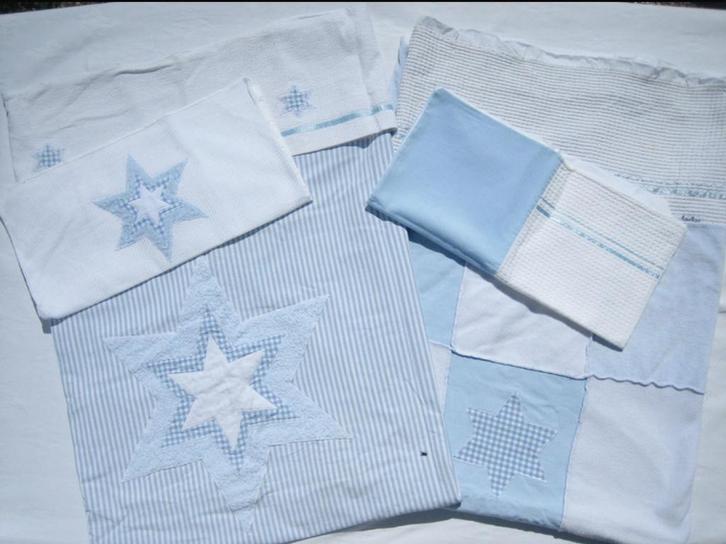 BaoBao Babies 2x dekbedovertrek ledikant, Kinderen en Baby's, Kinderkamer | Beddengoed, Zo goed als nieuw, Dekbedovertrek, Wit