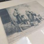 Mooie in glas ingelijste grave die je op kunt hangen, Antiek en Kunst, Kunst | Etsen en Gravures, Ophalen of Verzenden