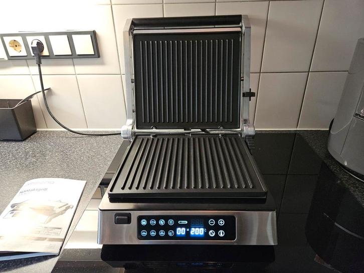 Contactgrill van het merk Ambiano, zgan., Witgoed en Apparatuur, Contactgrills, Zo goed als nieuw, Uitneembare platen, Ophalen