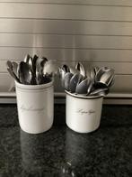 Lepel vaasjes  met elk 25 lepeltjes samen voor  12.50, Ophalen of Verzenden, Zo goed als nieuw, Rvs of Chroom