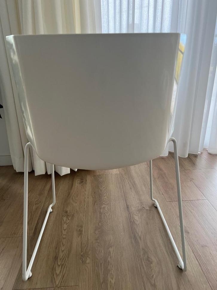 Eetkamer stoelen 5 stuks, Huis en Inrichting, Stoelen, Gebruikt, Vijf, Zes of meer stoelen, Kunststof, Wit, Ophalen