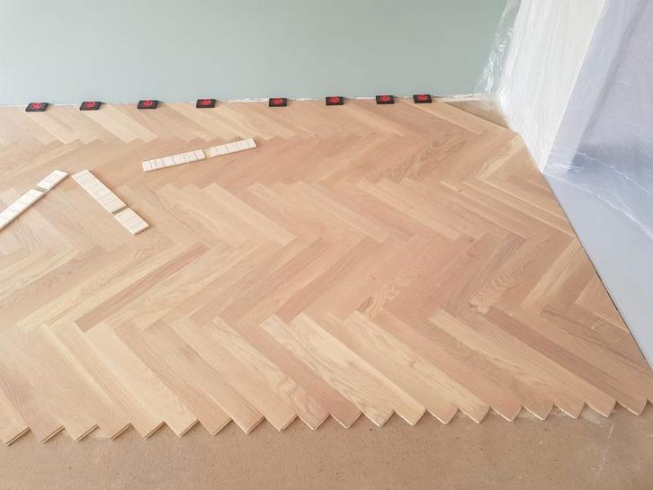 Laat uw PVC, laminaat, visgraat, leggen door Nostalgie., Huis en Inrichting, Stoffering | Vloerbedekking, Nieuw, Laminaat, Overige kleuren