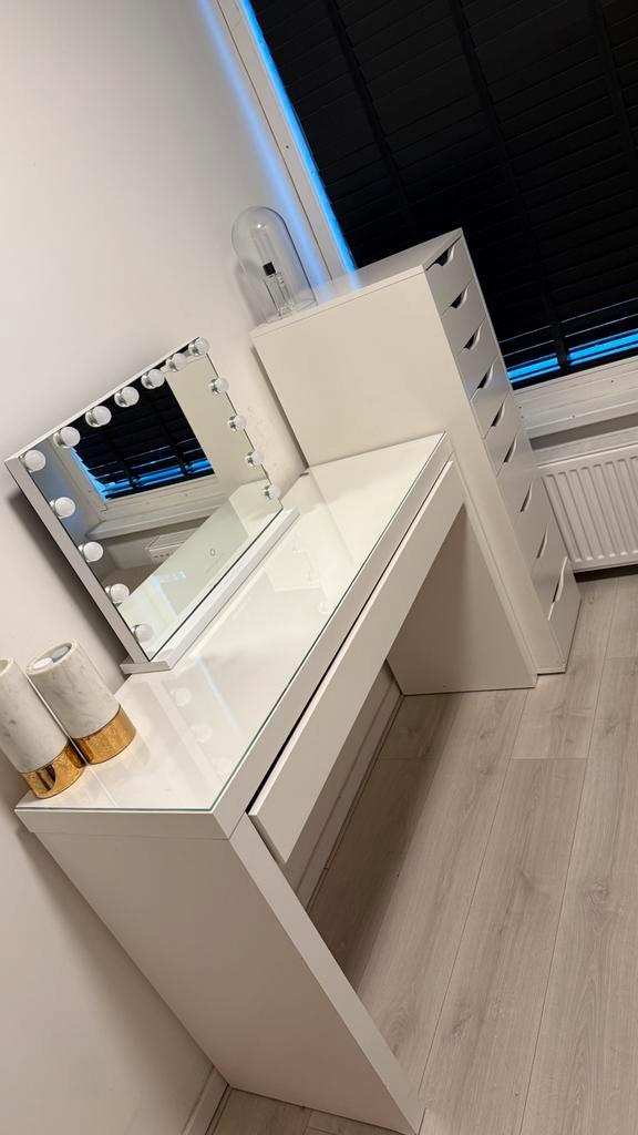 IKEA MALM KAPTAFEL, Huis en Inrichting, Tafels | Kaptafels, Zo goed als nieuw, Minder dan 100 cm, 50 tot 100 cm, Ophalen of Verzenden