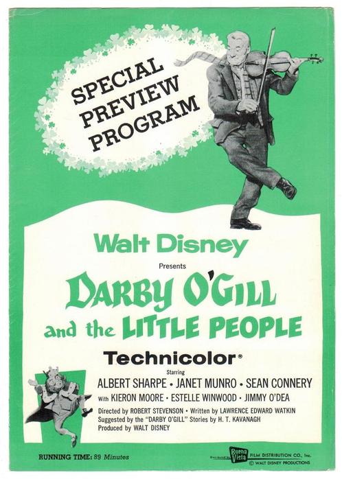 Disney 1959 film folder Darby O'Gill and the Little People, Verzamelen, Film en Tv, Zo goed als nieuw, Overige typen, Ophalen of Verzenden