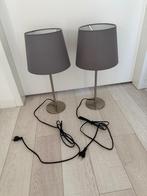 2x IKEA tafellamp met grijze kap – zo goed als nieuw, Ophalen, Zo goed als nieuw, Stof, Modern