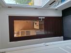 Hardhouten ( buiten) deur met gewapend glas., Doe-het-zelf en Verbouw, Kozijnen en Schuifpuien, Gebruikt, Deurkozijn, Hout, Ophalen