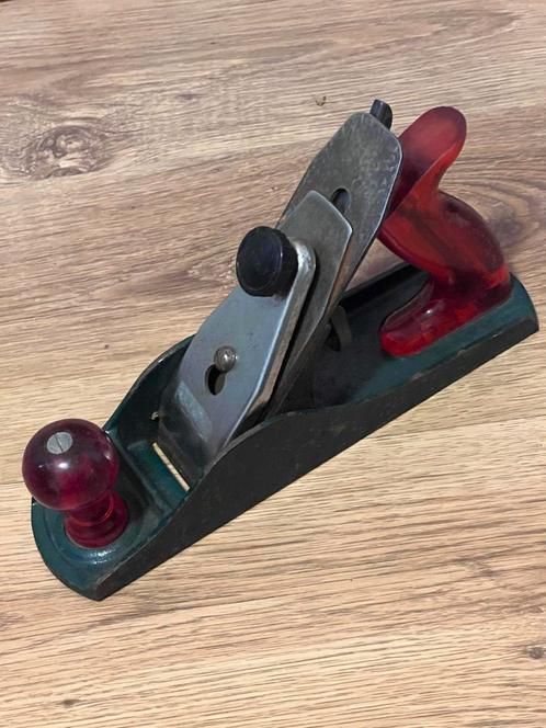 Vintage Handschaaf met Rode Handgrepen - Gereedschap Collect, Antiek en Kunst, Antiek | Gereedschap en Instrumenten, Ophalen of Verzenden