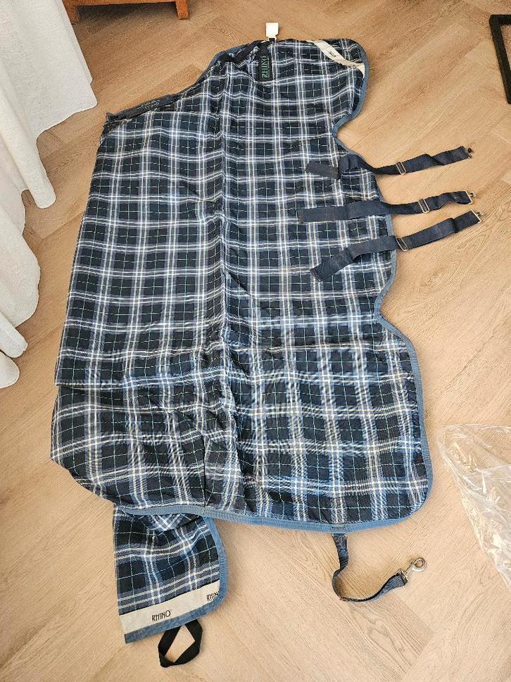 Horseware Rhino 0gr regendeken met hals 6'3 / 190 cm, Dieren en Toebehoren, Paarden en Pony's | Dekens en Dekjes, Zo goed als nieuw