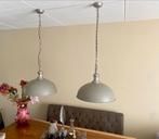 Taupegroene hanglampen set, Ophalen of Verzenden, Zo goed als nieuw, Metaal, 75 cm of meer