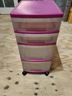 Roze lade blok lade kastje, Huis en Inrichting, Kasten | Ladekasten, Ophalen, 50 tot 100 cm, Zo goed als nieuw, 3 of 4 laden