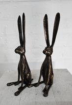 HAAS / ZITTEND / BRONZEN BEELD, Tuin en Terras, Tuinbeelden, Nieuw, Info@huisentuindecoratiemarie.nl, Dierenbeeld, Huis en tuin decoratie Marie