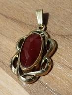 Vintage jaren 60 Amerik K&L pendant facet geslepen carneool, Sieraden, Tassen en Uiterlijk, Antieke sieraden, Ophalen of Verzenden