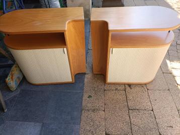 twee blank beuken hoge auping achterwand kastjes+losse deurt beschikbaar voor biedingen