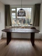 Mango houten ovale tafel Feline donkerbruin 200x100, Huis en Inrichting, Ophalen, Japandi, 100 tot 150 cm, 200 cm of meer