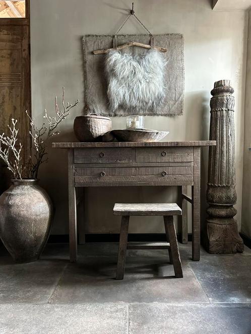 Sidetable Driftwood 3-Lades, Huis en Inrichting, Tafels | Sidetables, Nieuw, 25 tot 50 cm, 100 tot 150 cm, Rechthoekig, Ophalen of Verzenden
