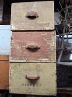 Oude kist opbergkist lade bak houten brocante, Antiek en Kunst, Ophalen of Verzenden