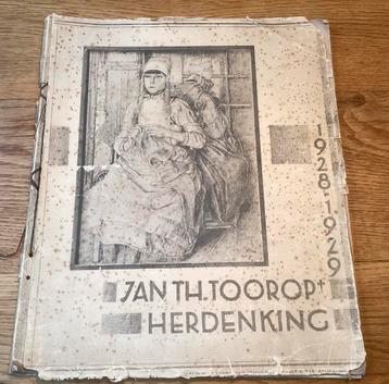 Antiek boek: Jan Toorop Herdenking. Rotogravure Mij. 1929. beschikbaar voor biedingen