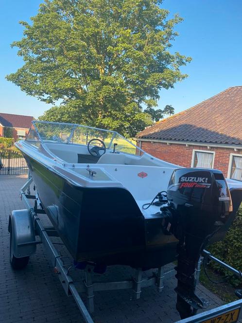 Rana sloep / speedboot, Watersport en Boten, Motorboten en Motorjachten, Zo goed als nieuw, Polyester, Tot 6 meter, Benzine, 50 pk of meer