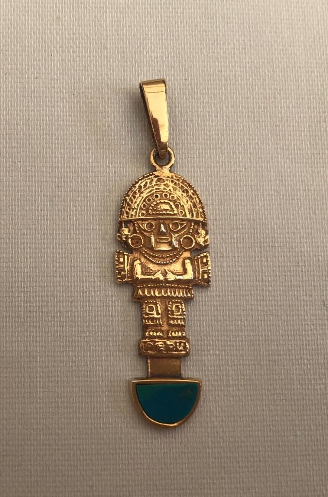 Verguld /zilver. 925   Tumi Hanger - Peru - Nieuw, Sieraden, Tassen en Uiterlijk, Kettinghangers, Nieuw, Zilver, Zilver, Kruis of Symbool