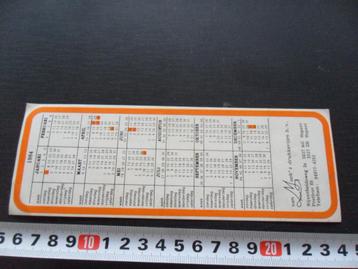 sticker Kalender 1984   Hapert van Mook's drukkerijen bv  beschikbaar voor biedingen
