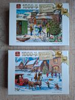 2 Kerstpuzzels - 1000 Stukjes, Hobby en Vrije tijd, Denksport en Puzzels, Ophalen of Verzenden, 500 t/m 1500 stukjes, Zo goed als nieuw