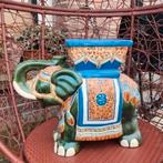 Vintage Chinese Elephant Jardiniere, Tuin en Terras, Bloempotten, Ophalen, Rond, Aardewerk, Minder dan 25 cm