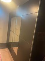 Grote kledingkast met spiegeldeuren, Huis en Inrichting, Kasten | Kledingkasten, Ophalen, 200 cm of meer, Glas, Zo goed als nieuw