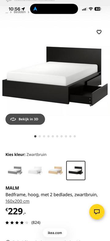 IKEA Malm bed + Söderhamn bank - complete set! - afbeelding 3