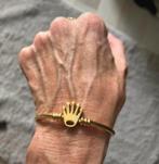 Roestvrijstalen armband goud look, Sieraden, Tassen en Uiterlijk, Ophalen of Verzenden, Nieuw, Goud, Staal