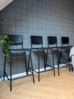Set van 4 IKEA STIG Barkrukken met Rugleuning – Stapelbaar, Huis en Inrichting, Ophalen, Gebruikt, Metaal, 60 tot 90 cm