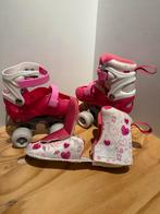 Verstelbare rolschaatsen 27-30 + bescherming, Kinderen en Baby's, Verstelbaar, Kinderen, Ophalen of Verzenden, Zo goed als nieuw