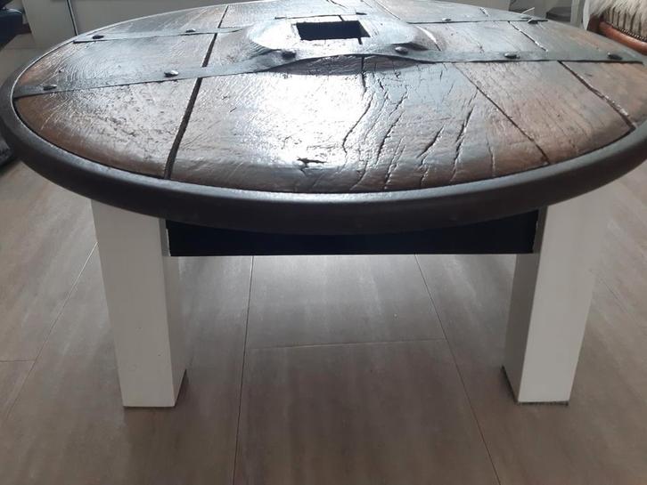 Wagenwiel als tafelblad . Doe gerust een bod., Huis en Inrichting, Tafels | Salontafels, Zo goed als nieuw, Minder dan 50 cm, 50 tot 100 cm