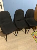 Set van 3 zwarte stoelen, Ophalen, Gebruikt, Drie, Zwart