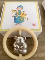 Zilveren bijtring rammelaar kind baby geboorte, Antiek en Kunst, Verzenden
