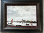 Schilderij oud Zicht op Dordrecht, Ophalen of Verzenden