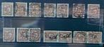 Duitsland 1923 Reich 25 Pf cijferserie – 13 stuks gestempeld, Verzenden, BRD, Gestempeld