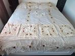 Vintage Tweepersoons Beddengoed Set, Gebruikt, Beige, Dekbedovertrek, Tweepersoons