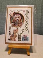 Kaartje hobbydots sparkles kerst hondje met kerstmuts 2, Ophalen of Verzenden, Nieuw, Kerst