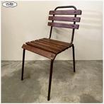 Vintage industriele terrasstoel stoelen stoel Stapelbaar, Ophalen, Gebruikt, Bruin, Nb