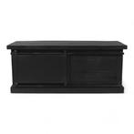Tv-meubel Mangohout | Zwart | Breedte: 120,0cm