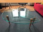 Glazen salon tafels, Huis en Inrichting, Tafels | Salontafels, Ophalen, Gebruikt, 100 tot 150 cm, 50 tot 100 cm