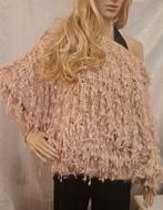 Geweldige oudroze kleurige fringle trui off shoulder mt M/L, Onbekend, Ophalen of Verzenden, Zo goed als nieuw, Maat 38/40 (M)