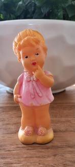 Vintage sqeezy Figuur meisje in roze jurk 60/70er jaren, Ophalen of Verzenden, Zo goed als nieuw, Pop