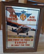 Spiegel met opdruk - Royal Dutch Airlines KLM, Ophalen of Verzenden, Minder dan 100 cm