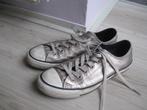 CONVERSE ALL STARS zilverkleurig leer maat 40 goede staat, Ophalen of Verzenden, Converse All Stars, Sneakers of Gympen, Zo goed als nieuw