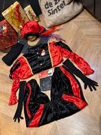 Pietenpak maat 152 rood zwart set luxe Sinterklaas velours, Ophalen of Verzenden, Nieuw