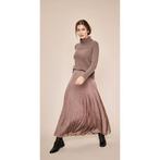 MOS MOSH glanzende licht bruine plissé rok maat M ZGAN, Maat 38/40 (M), MOS MOSH, Bruin, Ophalen of Verzenden